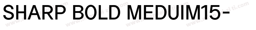 SHARP BOLD MEDUIM15字体转换